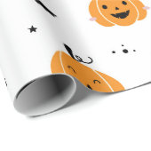Schattigee pompoenen, spinnen en vleermuizen Hallo Cadeaupapier (Rol Hoek)