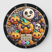 Schattigee pompoenen Spooky Season Decor Grote Klok (Voorkant)