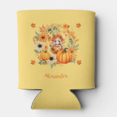 Schattigee pompoenfee in herfstkrans blikjeskoeler (Achterkant)