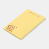 Schattigee pompoenfee in herfstkrans post-it® notes (Schuin)