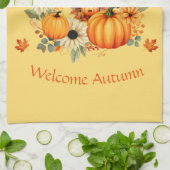 Schattigee pompoenfee in herfstkrans theedoek (Gevouwen)