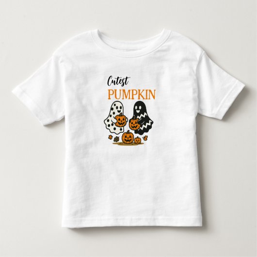 Schattigee pompoengeesten kinder shirts (Voorkant)