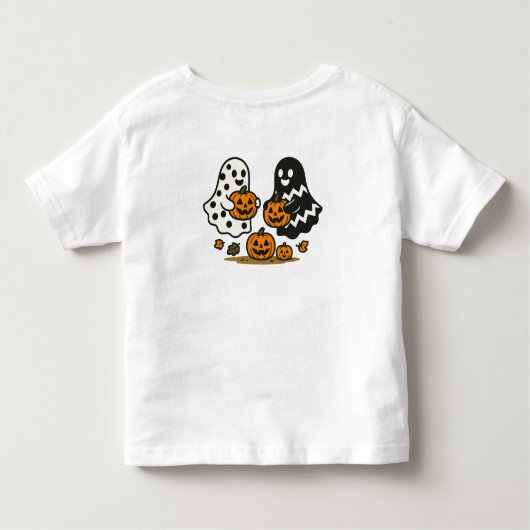 Schattigee pompoengeesten kinder shirts (Achterkant)