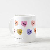 Schattigee pompoenharten Trendy Halloween Koffiemok (Voorkant links)