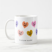 Schattigee pompoenharten Trendy Halloween Koffiemok (Links)