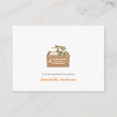 Schattigee pompoenneutraal luierraffel informatiekaartje (Achterkant)