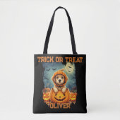 Schattigee pompoenpitje trick-or-treat-Tas Tote Bag (Voorkant)