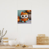 Schattigee pompoenpop haak: herfst Amigurumi paste Poster (Keuken)