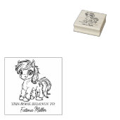 Schattigee Pony-boekplaat Rubberstempel (Gestempeld)