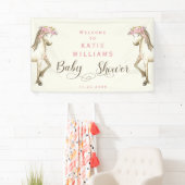 Schattigee Pony Cream Baby shower Welkomstbord Ban Spandoek (Insitu)
