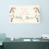 Schattigee Pony Cream Baby shower Welkomstbord Ban Spandoek (Beurs)