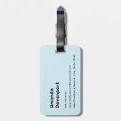 Schattigee Pony eet madeliefjes Bagagelabel (Achterkant verticaal)