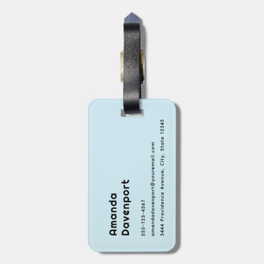 Schattigee Pony eet madeliefjes Bagagelabel (Achterkant verticaal)