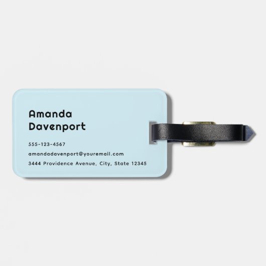 Schattigee Pony eet madeliefjes Bagagelabel (Achterkant horizontaal)