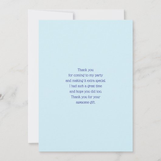 Schattigee Pony eet madeliefjes Bedankkaart (Achterkant)