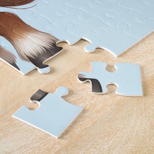 Schattigee Pony eet madeliefjes Legpuzzel (Zijkant)