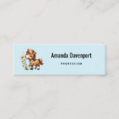 Schattigee Pony eet madeliefjes Mini Visitekaartje (Voorkant)