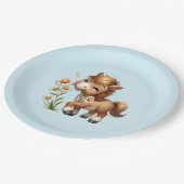 Schattigee Pony eet madeliefjes Papieren Bordje (Gekanteld)