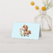 Schattigee Pony eet madeliefjes Plaatskaartje (Voorkant)