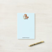 Schattigee Pony eet madeliefjes Post-it® Notes (Op bureau)