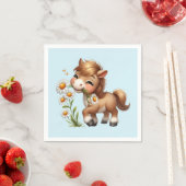 Schattigee Pony eet madeliefjes Servet (Insitu)