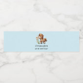 Schattigee Pony eet madeliefjes verjaardag Waterfles Etiket (Enkel label)