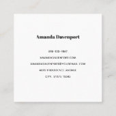 Schattigee Pony eet madeliefjes Vierkante Visitekaartje (Achterkant)