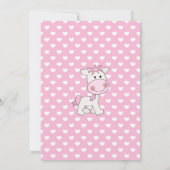 Schattigee Pony en harten meisjes Baby shower Kaart (Achterkant)