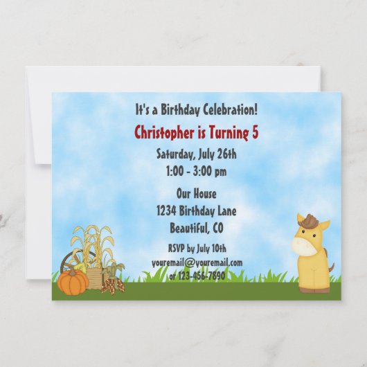 Schattigee Pony en rode schuur Herfst Paard Verjaa Kaart (Achterkant)