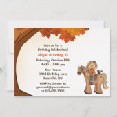 Schattigee Pony en vogelverschrikker Herfst Paard  Kaart (Achterkant)