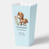 Schattigee Pony eten Daisies Verjaardag Dank u Bedankdoosjes (Achterkant)