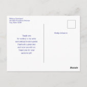 Schattigee Pony eten madeliefjes bedankt Briefkaart (Achterkant)