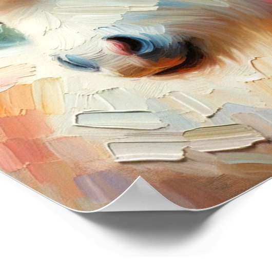 Schattigee Pony impressionist Poster (Hoek)