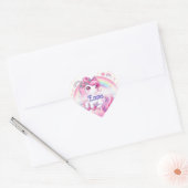 Schattigee  Pony met harten Hart Sticker (Envelop)