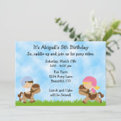 Schattigee Pony Party Meisjes en Jongens Paard Ver Kaart (Staand voorkant)