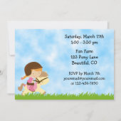 Schattigee Pony Rides verjaardagsuitnodiging voor  Kaart (Achterkant)