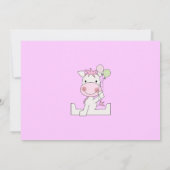 Schattigee Pony verjaardagsuitnodiging voor meisje Kaart (Achterkant)