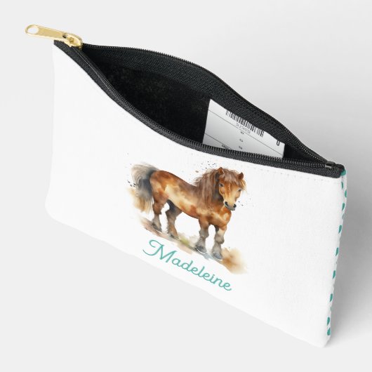 Schattigee Pony Waterverf Paard Kinder naam Etui (Open)