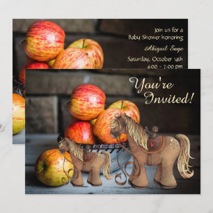 Schattigee pony's en appels Herfst Horse Baby show Kaart
