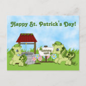 Schattigee pony's Happy St. Patrick's Day Horse Briefkaart (Voorkant)