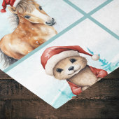 Schattigee pony's otter vos Beer lam vrolijk kerst Tissuepapier