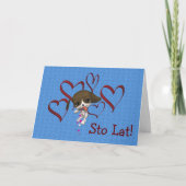 Schattigee Poolse Verjaardag Kaart Puppy Hearts (Voorkant)