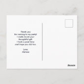 Schattigee poolvos op sneeuw dank u briefkaart (Achterkant)