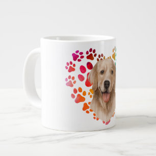 Schattigee poot Hart gouden Hond Puppy Huisdier Di Grote Koffiekop