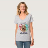 Schattigee poot Hart gouden Hond Puppy Huisdier Di T-shirt (Voorkant volledig)