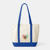 Schattigee poot Regenboog gradiënt Hart gouden Hon Tote Bag (Achterkant)