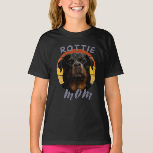 Schattigee poot Retro Hart Rottie Hondenhuisdieren T-shirt