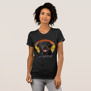 Schattigee poot Retro Hart Rottie Hondenhuisdieren T-shirt