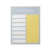 Schattigee pootafdruk | maaltijdplanner notitieblok (Linkerzijde)