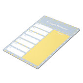 Schattigee pootafdruk | maaltijdplanner notitieblok (Schuin)